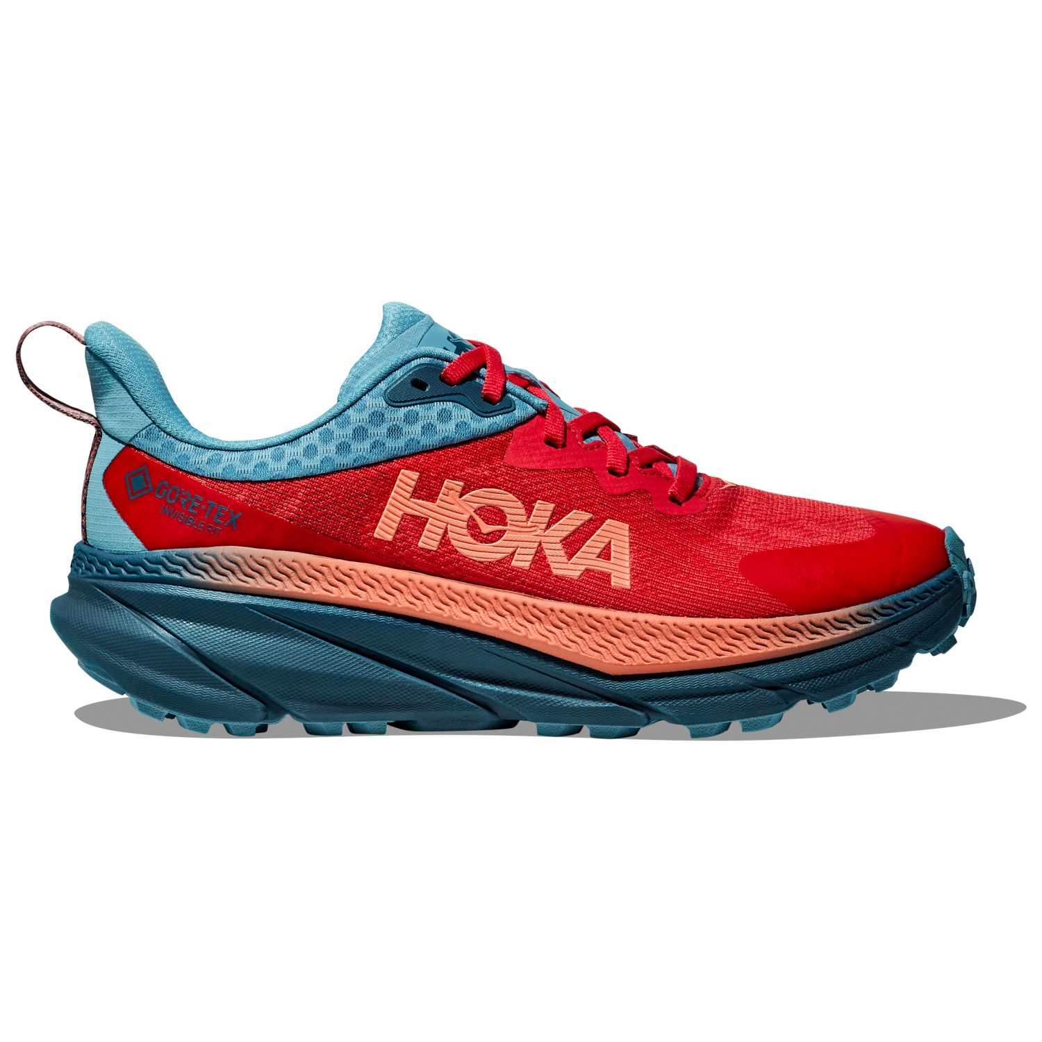 Кроссовки для бега по пересеченной местности Hoka Women's Challenger 7 GTX, цвет Cerise/Real Teal