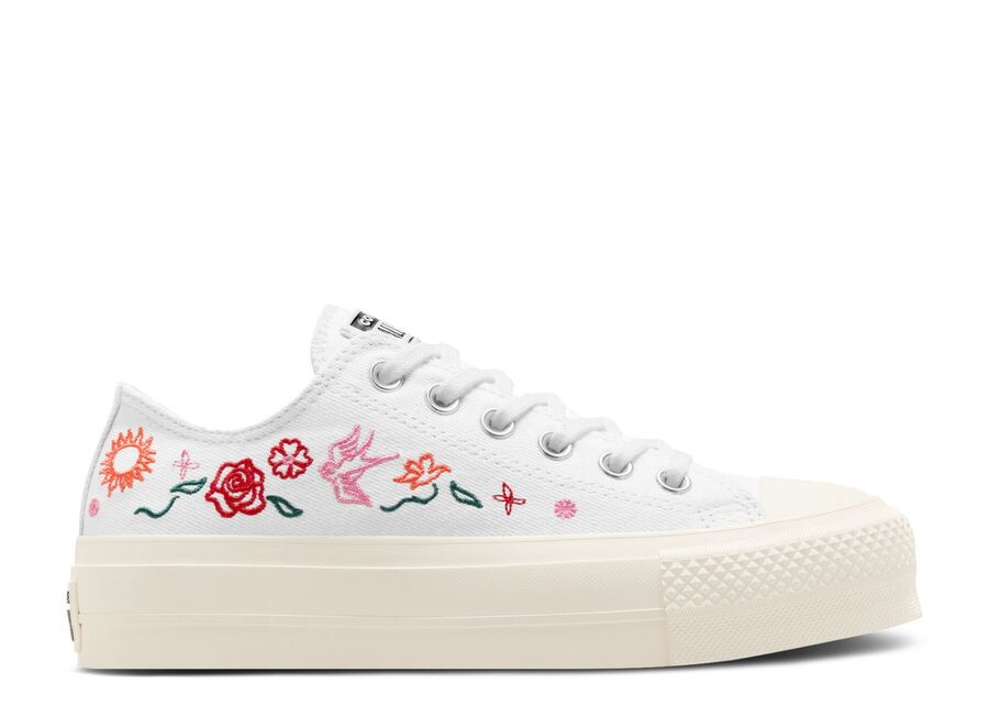 

Кроссовки Converse Wmns Chuck Taylor All Star Lift Platform Low 'Summer Embroidery', белый