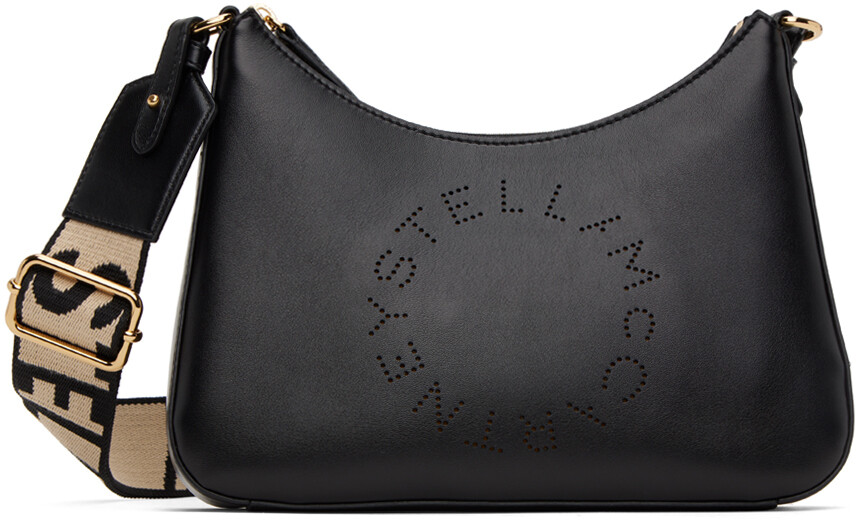 

Черная маленькая сумка через плечо с логотипом Stella Mccartney