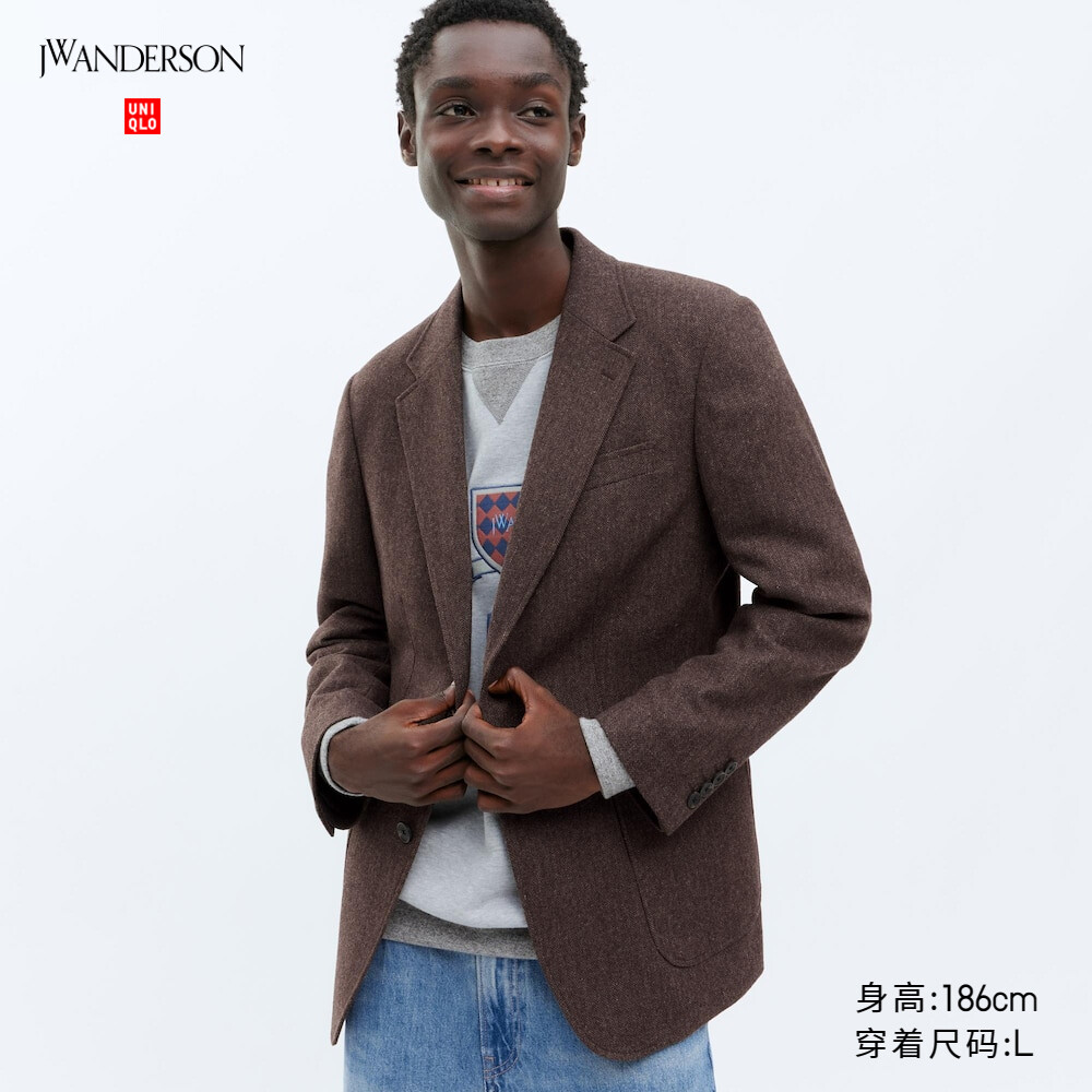

Пиджак Uniqlo JWA полушерстяной, коричневый