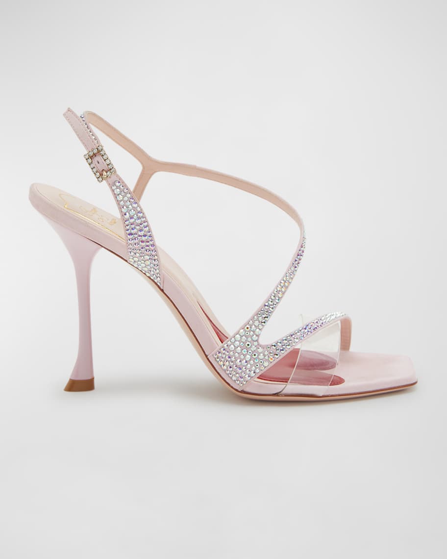 

Сандалии I Love Vivier 100 мм с ремешками и кристаллами Roger Vivier