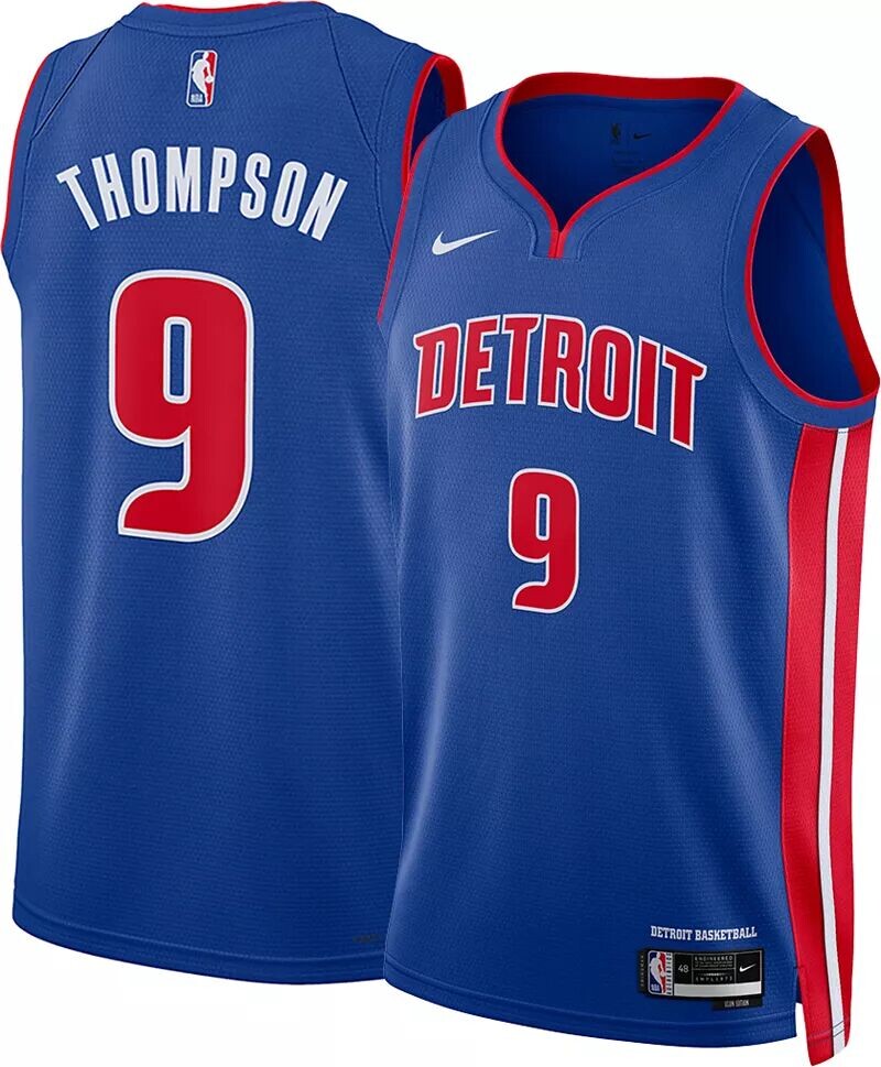

Красный Джерси Nike Adult Detroit Pistons Ausar Thompson #9 Dri-FIT Icon