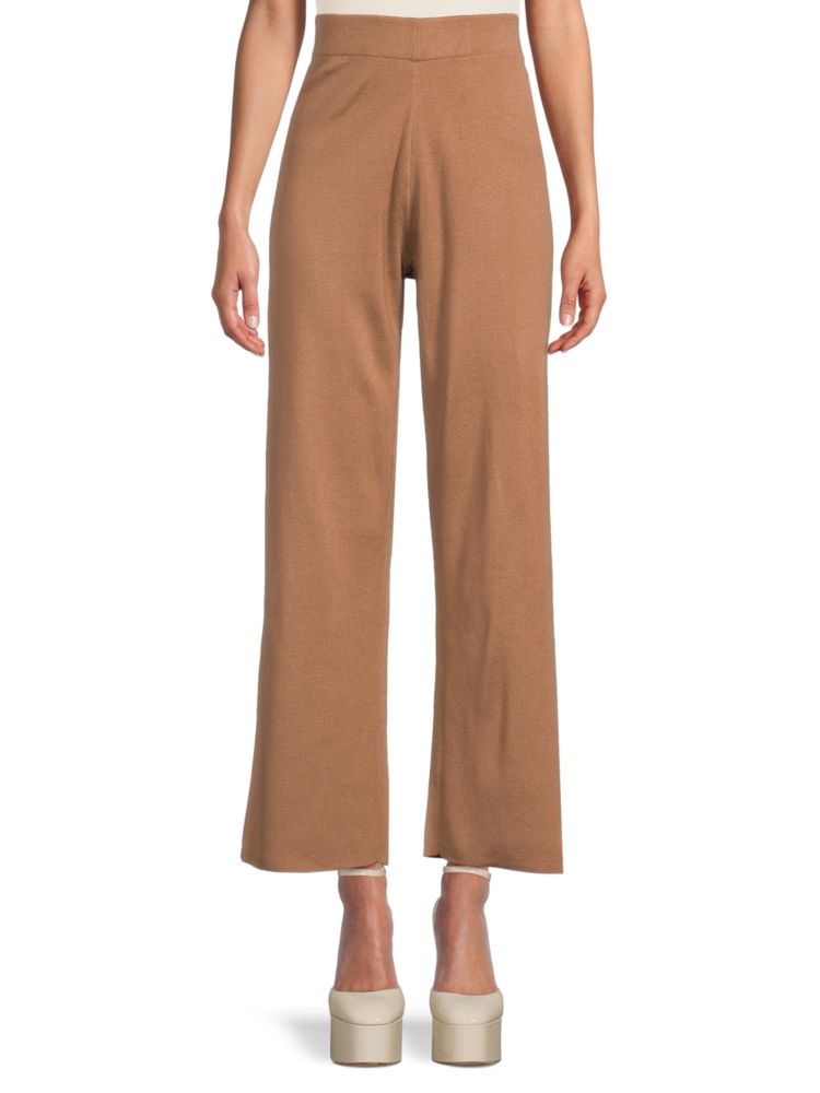 Широкие брюки с высокой посадкой Calvin Klein, цвет Cafe Ole