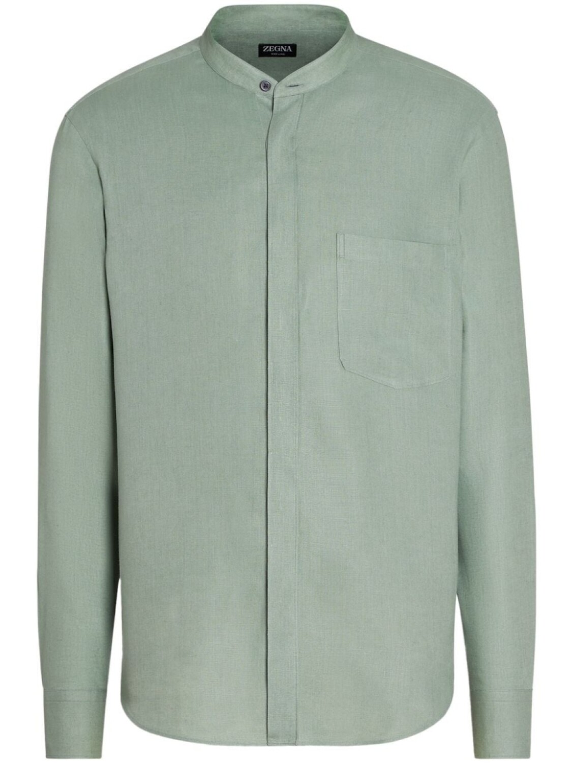 

Zegna льняная рубашка Oasi с длинными рукавами, зеленый