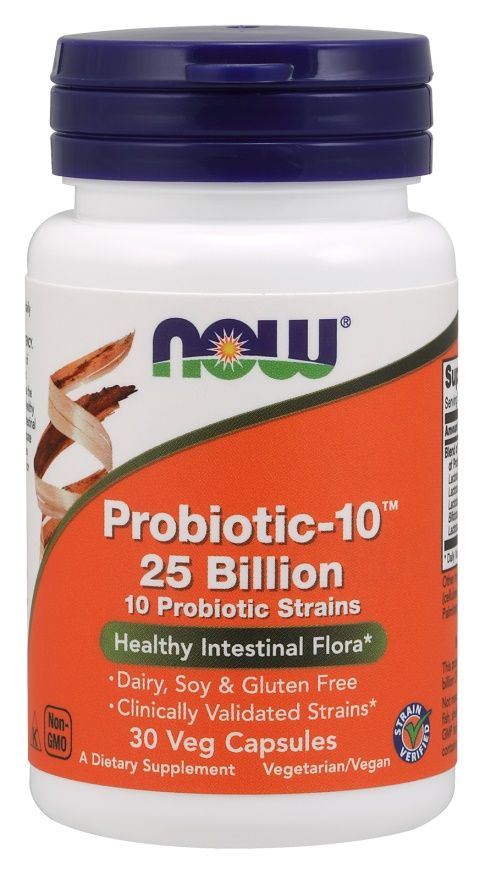 цена Now Foods Probiotic-10 25 Bilion пробиотические капсулы, 30 шт.