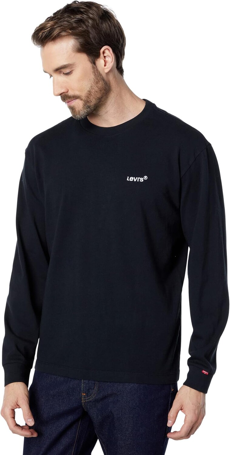 

Красная футболка с длинными рукавами Levi's, цвет Minderal Black, Красный