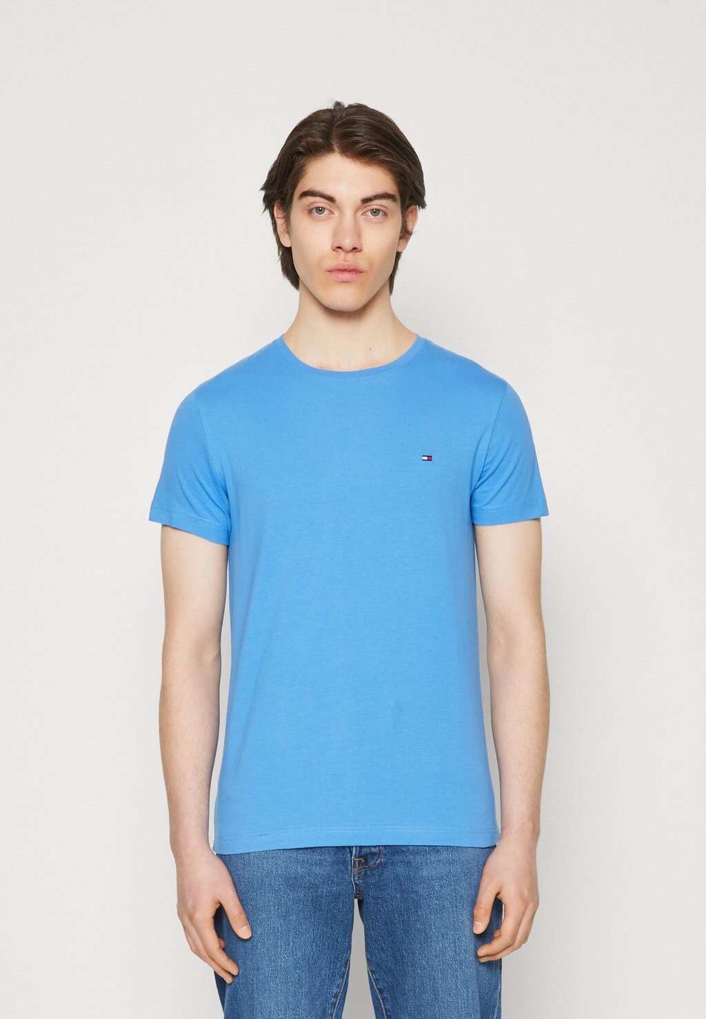 

базовая футболка ФУТБОЛКА STRETCH SLIM FIT Tommy Hilfiger, культовый синий цвет