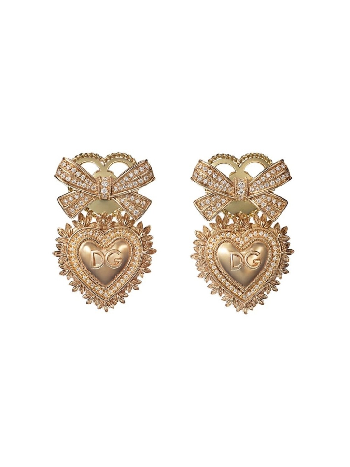

Серьги Devotion из желтого золота с бриллиантами Dolce & Gabbana, золотой