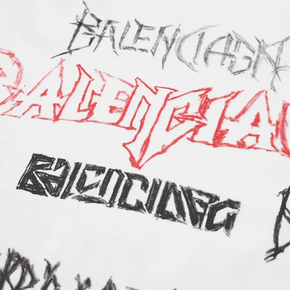 

Футболка с металлическим логотипом Balenciaga, черный