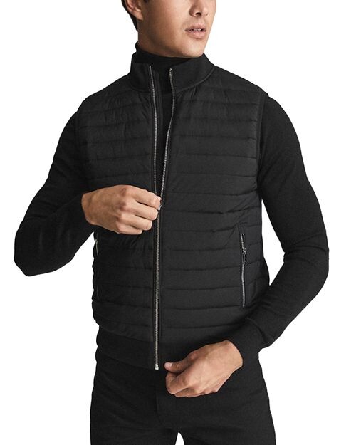 

Стеганый жилет Плутона REISS, цвет Black