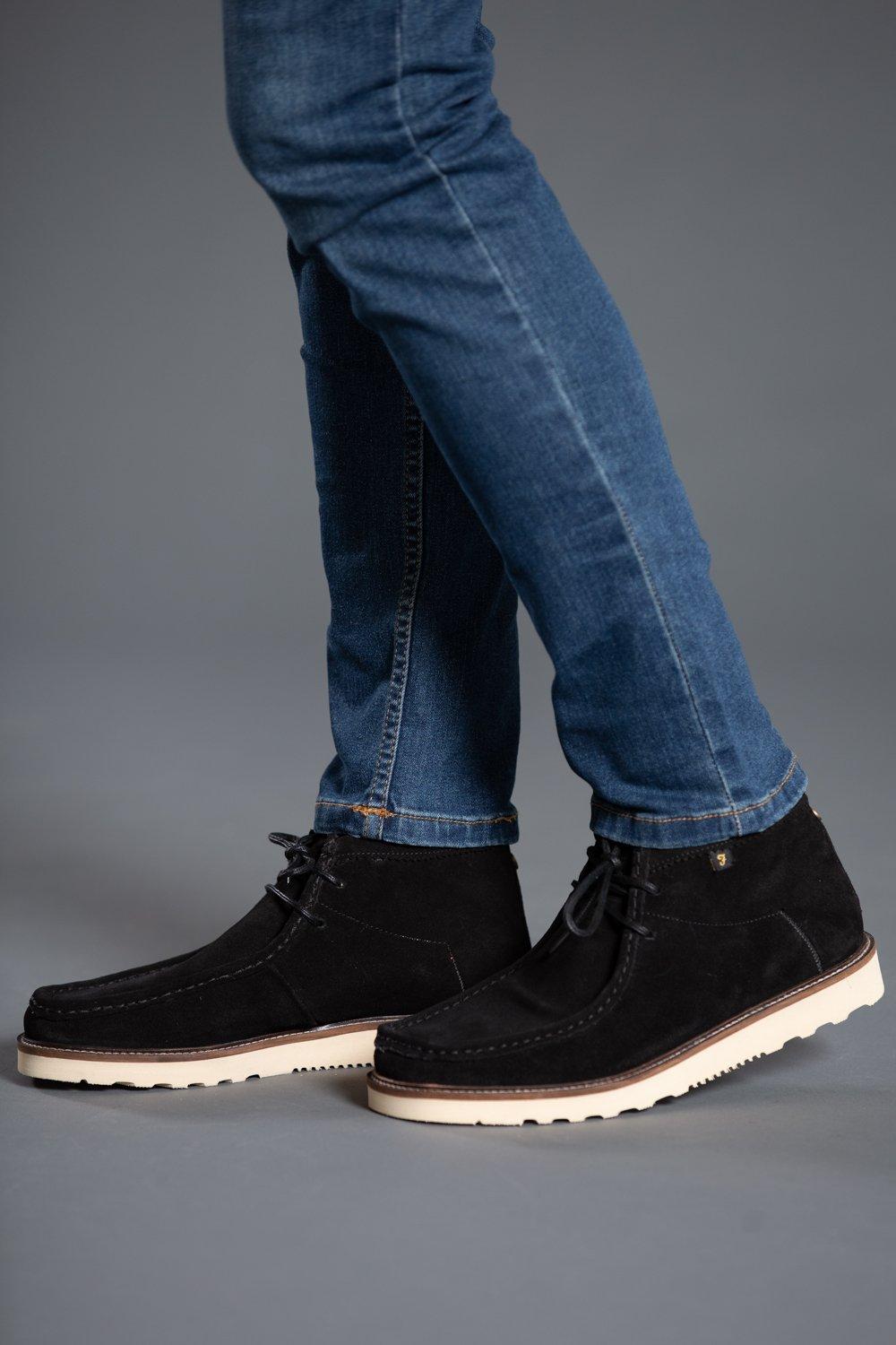 Замшевые туфли Wallabee на шнуровке Hanker Farah Footwear, черный