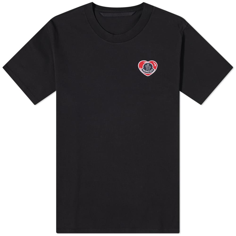Футболка Moncler с логотипом в форме сердца, черный