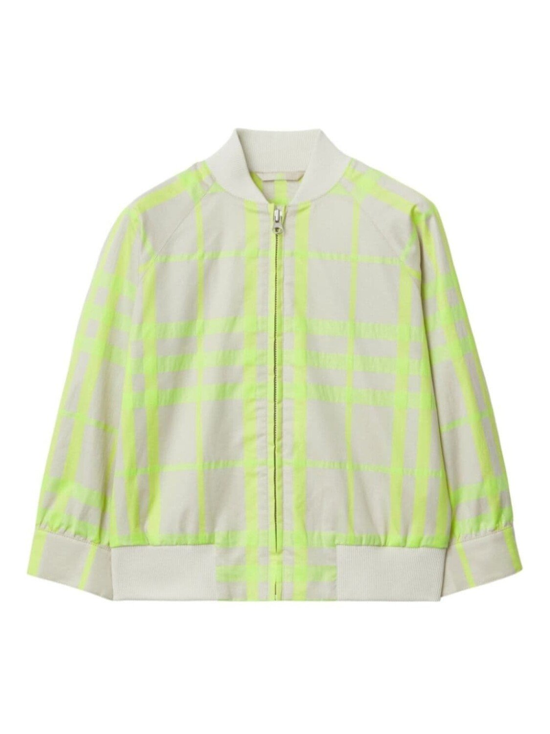 

Burberry Kids бомбер в клетку, нейтральный цвет