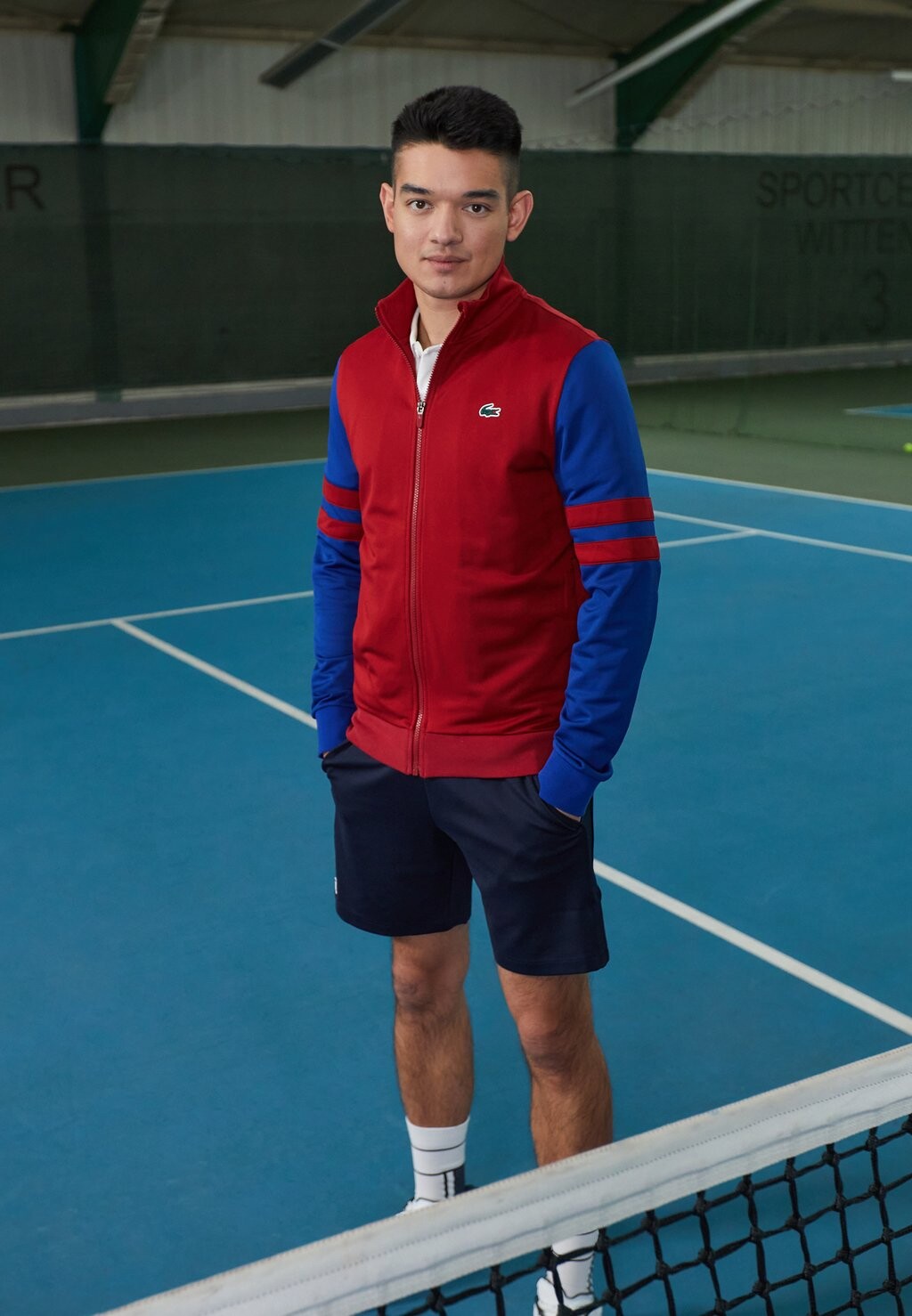 

Тренировочная куртка Zip Up Jacket Lacoste Sport, красный/синий