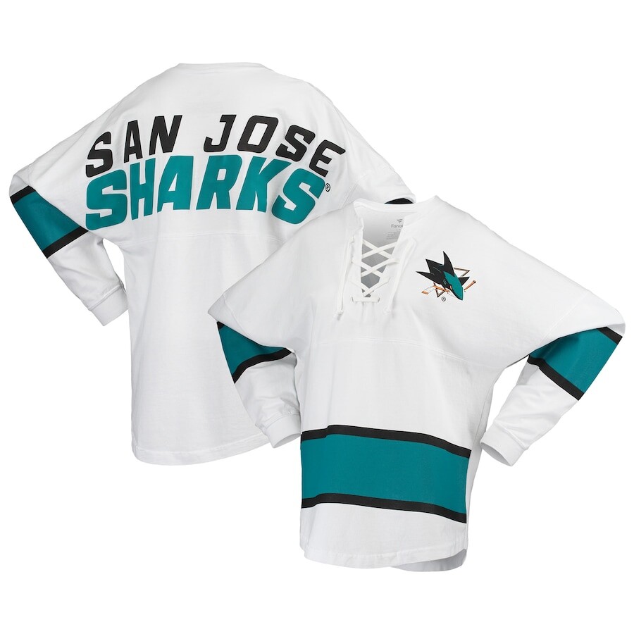 

Футболка с длинным рукавом Fanatics Branded San Jose Sharks, белый