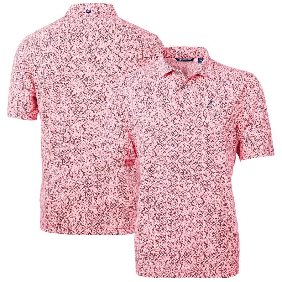 

Поло с коротким рукавом Cutter & Buck Atlanta Braves, красный