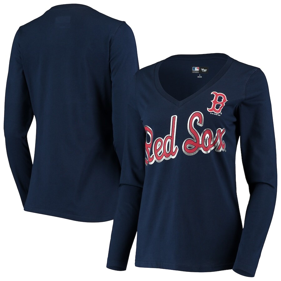 

Футболка с длинным рукавом G-III 4Her by Carl Banks Boston Red Sox, нави