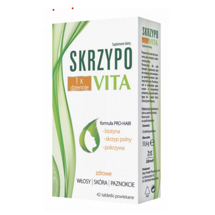 цена Биотиновый комплекс Skrzypovita для красивых ногтей, кожи и волос, 42 таблетки, Zdrovit