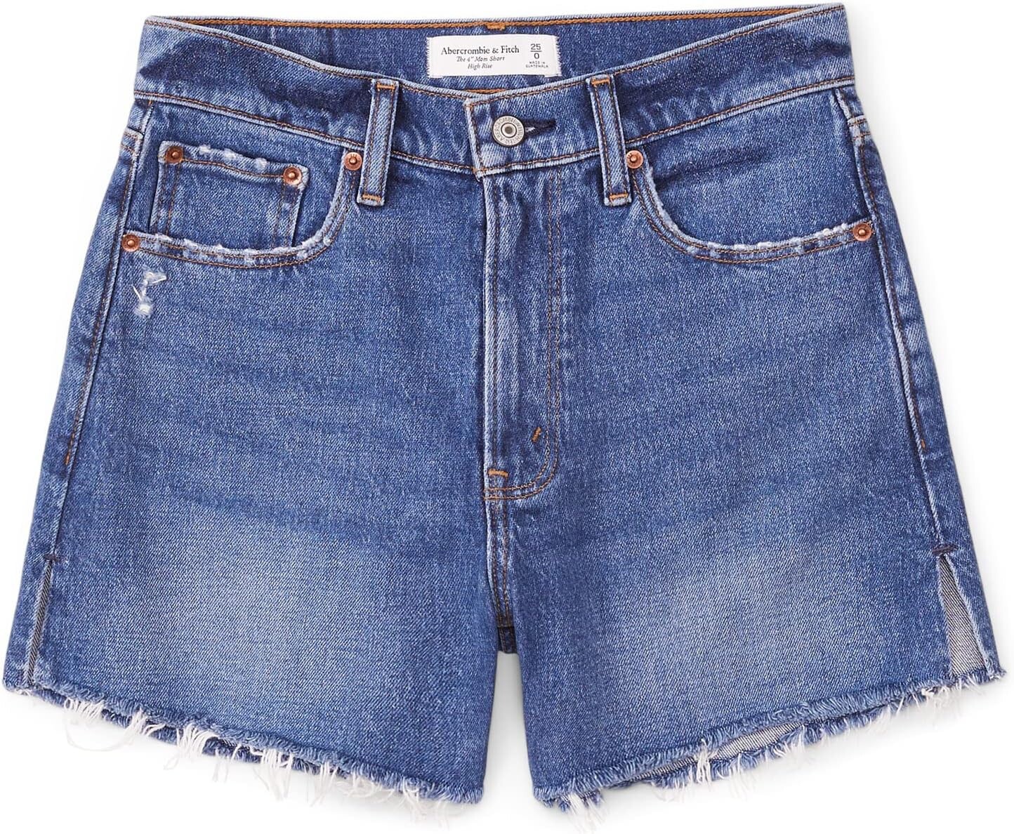 

Шорты для мамы высотой 4 дюйма с высокой посадкой Abercrombie & Fitch, цвет Dark
