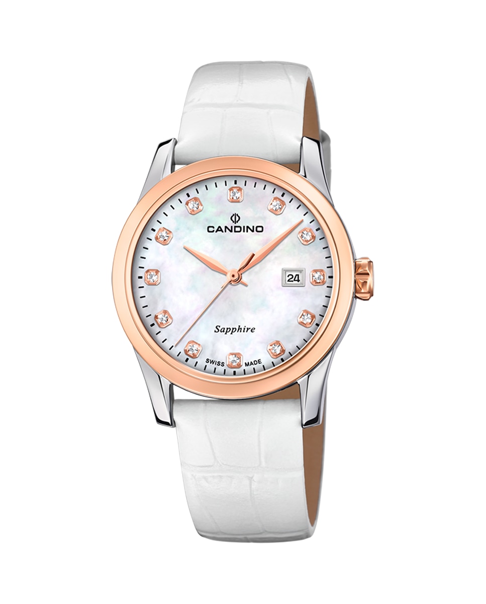 C4737/1 Новинка белые кожаные женские часы Candino, белый наручные часы candino c4696 1