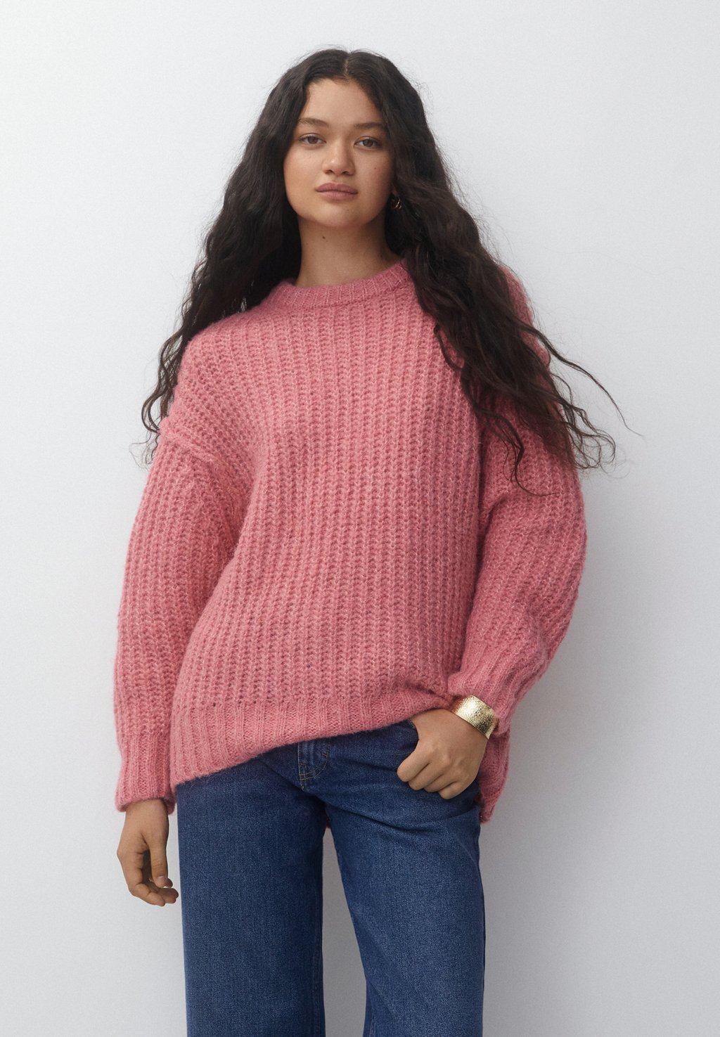 

Вязаный свитер PURL PULL&BEAR, цвет pink