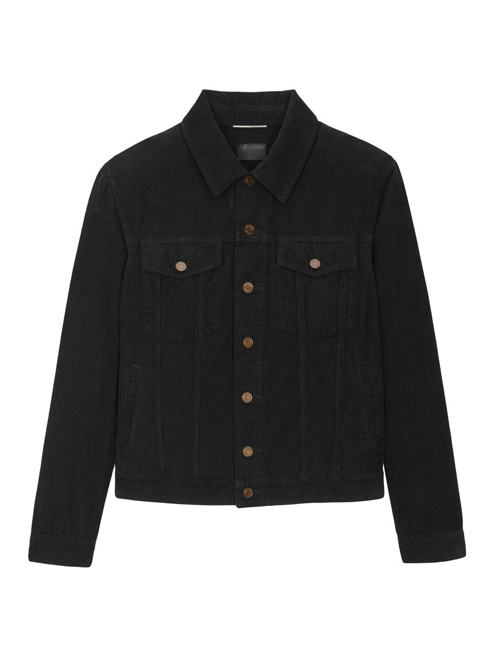 

Классическая куртка из черного вельвета Stonewash Saint Laurent, черный