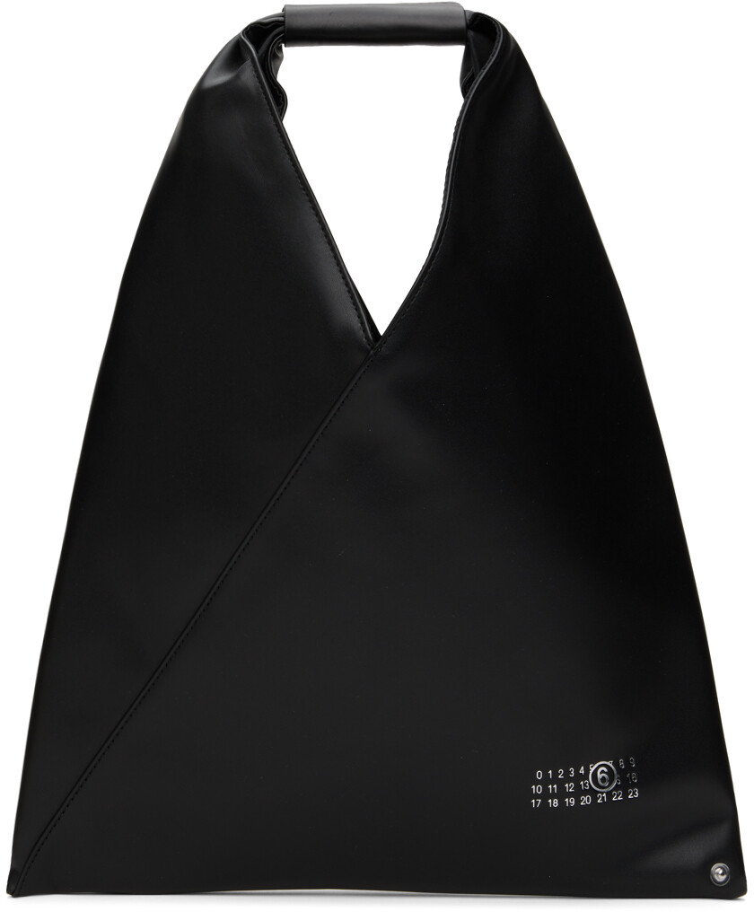 

Черная маленькая треугольная сумка-тоут Mm6 Maison Margiela, цвет Black