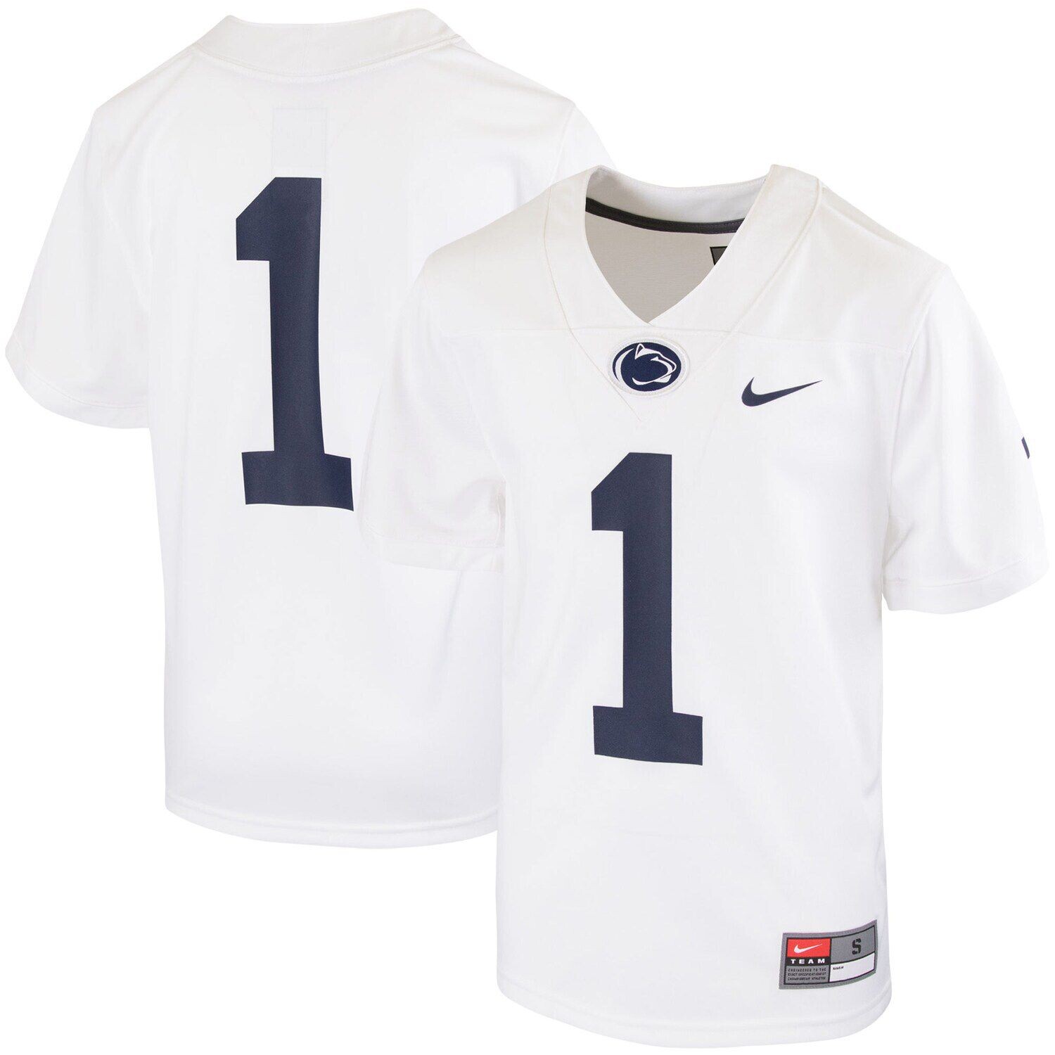 

Молодежная футбольная майка Nike #1 белого цвета Penn State Nittany Lions Untouchable Nike