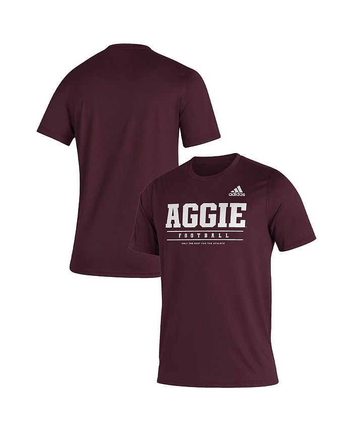 

Мужская темно-бордовая футболка Texas A&M Aggies Sideline Football Locker Practice Creator AEROREADY adidas, красный