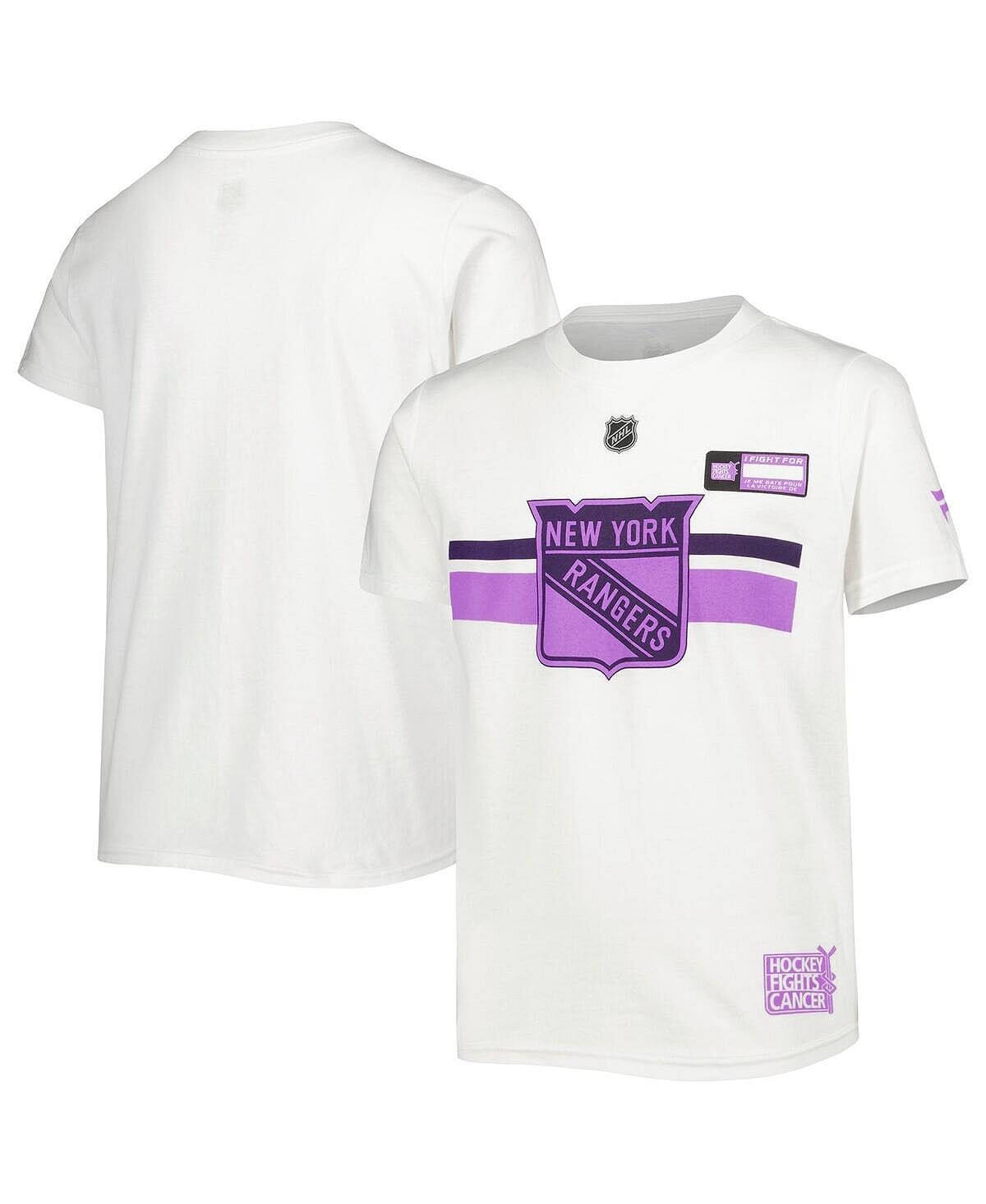 

Белая футболка Big Boys New York Rangers 2022 NHL Hockey Fights Cancer Outerstuff