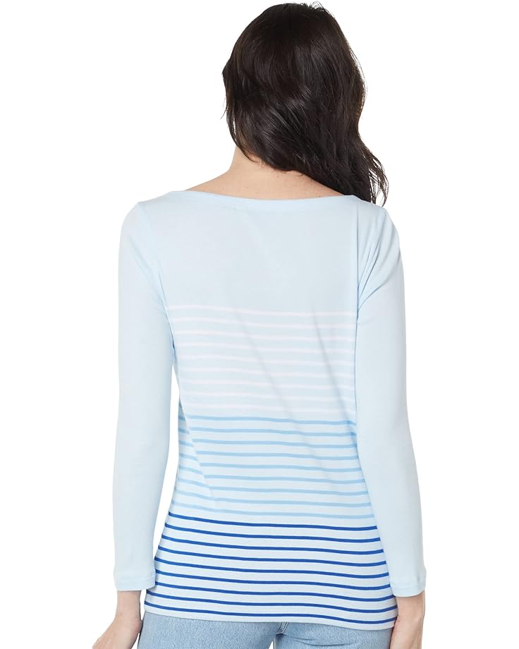 

Футболка Vineyard Vines Stripe Boatneck Simple Tee, цвет Stripe/Ice Water