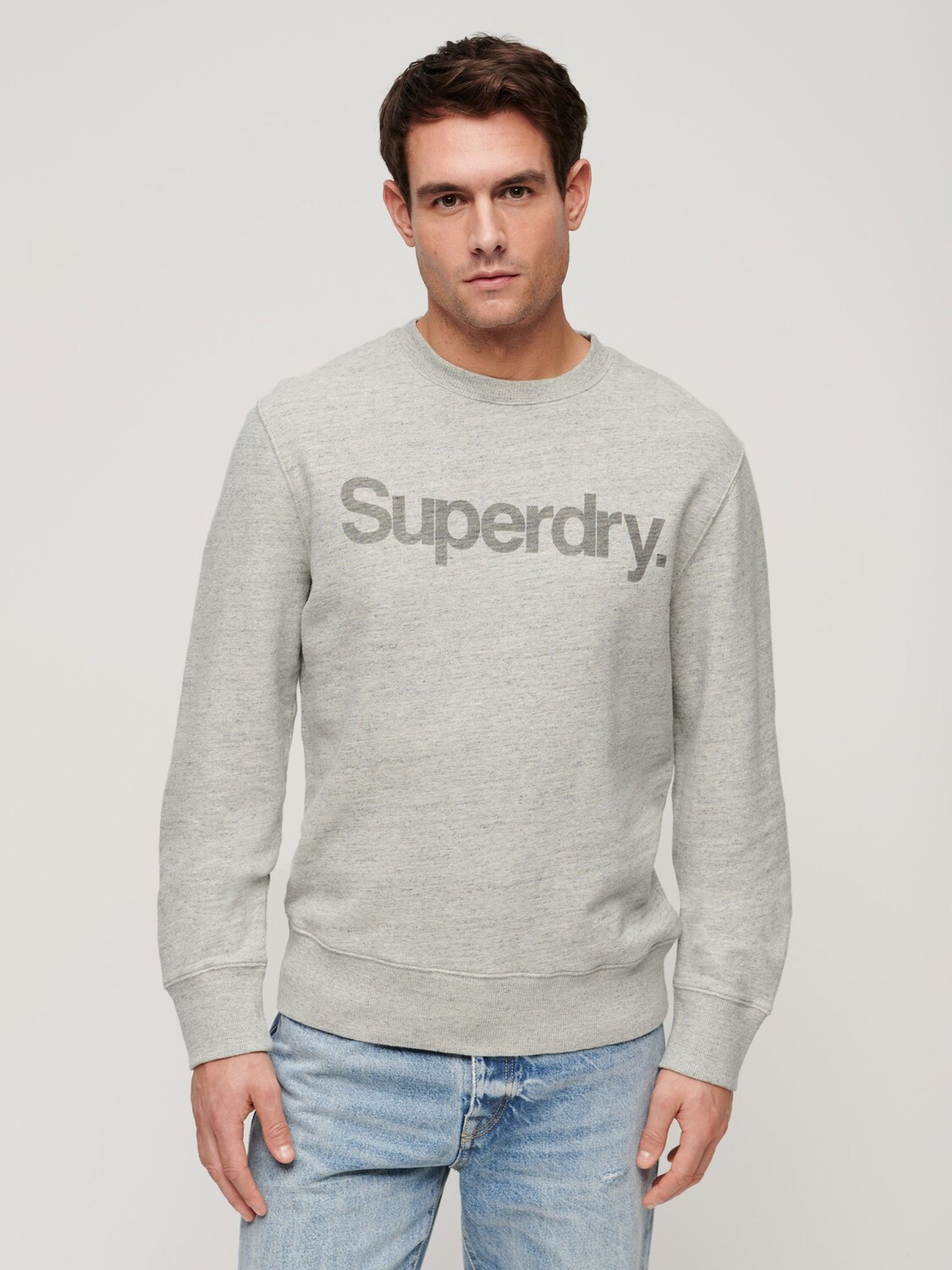

Свободный джемпер с круглым вырезом City City Superdry, серый