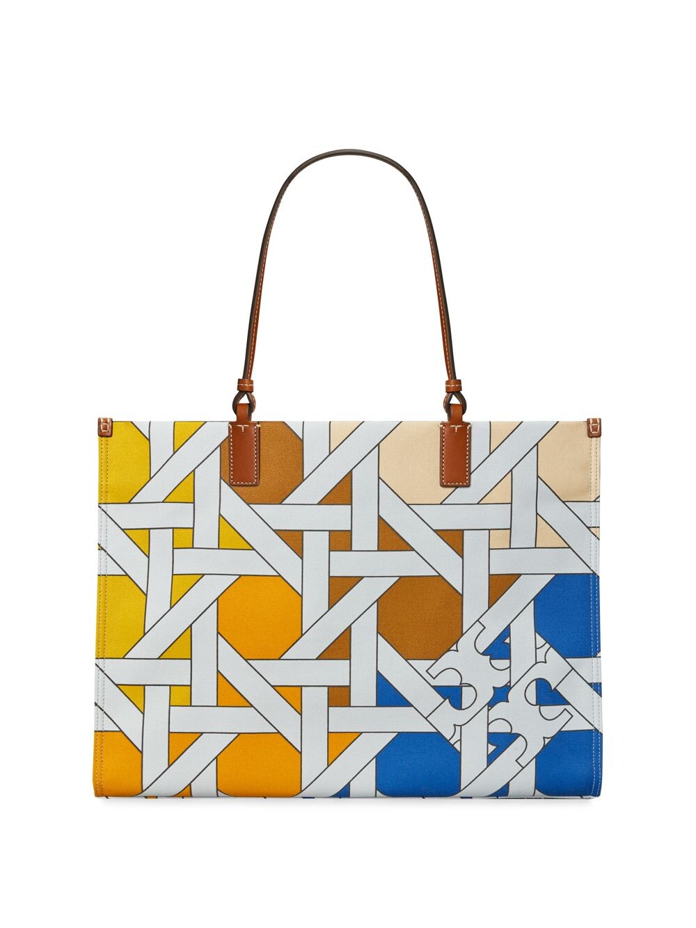 

Холстовая сумка-тоут Ella из ткани корзины Tory Burch, разноцветный