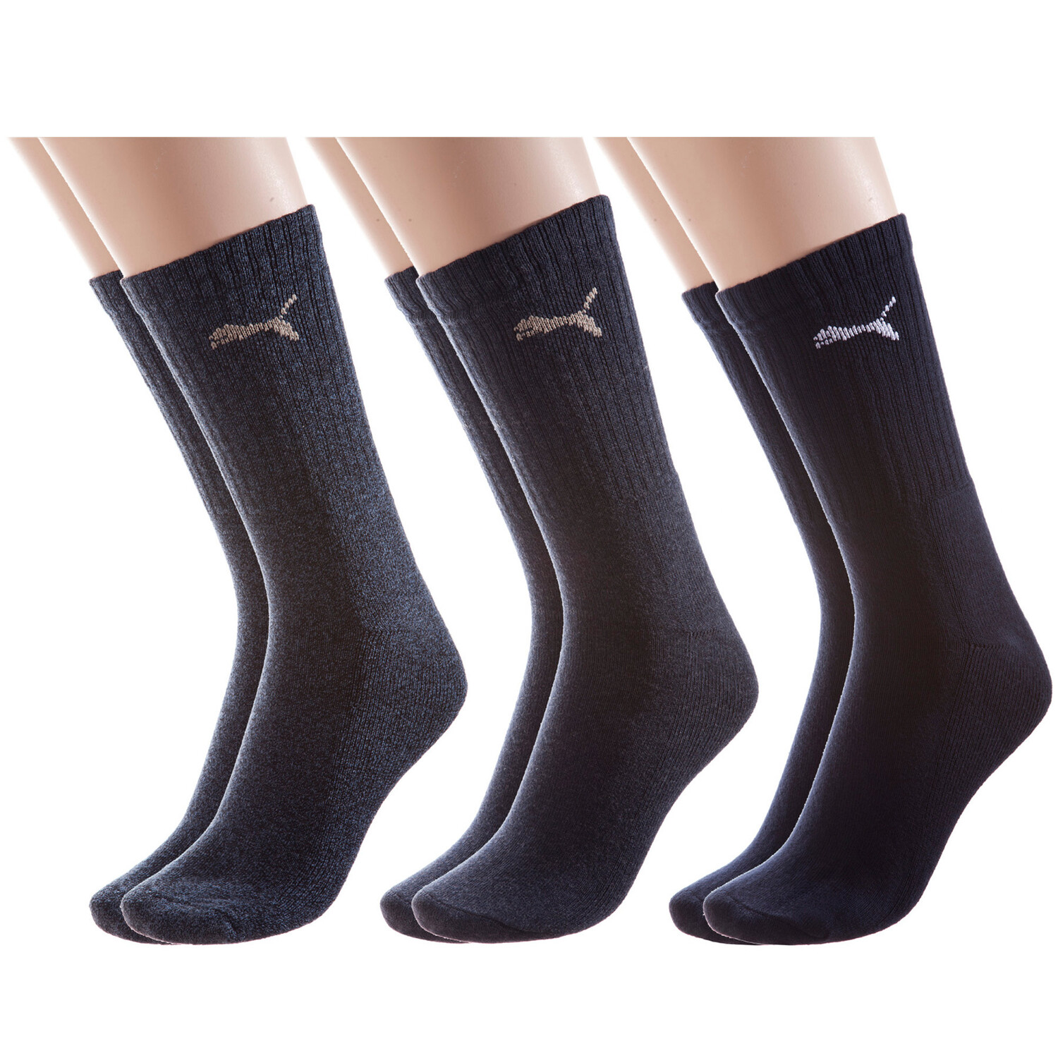 

Носки Puma Socks Unisex Sport 3 шт, цвет marine/navy