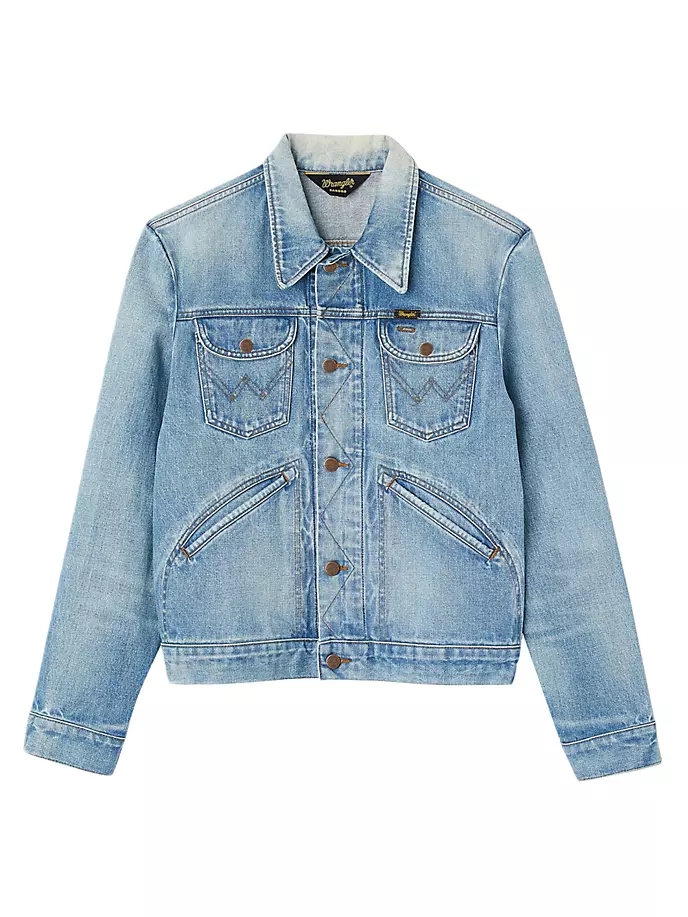 

Куртка Sandro X Wrangler с эффектом потертости Sandro, цвет denim jean