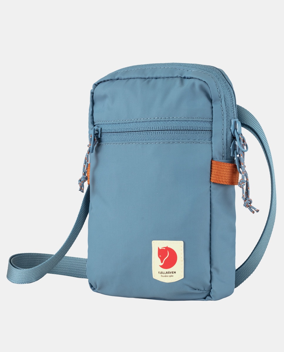 Маленькая голубая сумка через плечо с карманом и молнией из переработанного нейлона High Coast Fjällräven, светло-синий