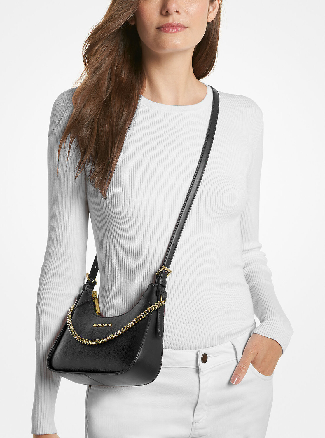 

Сумка Michael Kors Wilma Small Leather Crossbody, черный