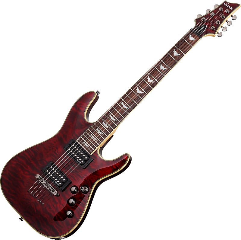 цена Электрогитара Schecter Omen Extreme-7 Electric Guitar in Black Cherry Finish