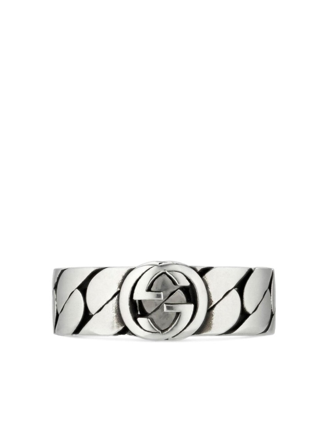 

Серебряное кольцо с логотипом Interlocking G Gucci, серебряный