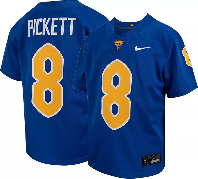 

Синяя реплика футбольной майки Nike Youth Pitt Panthers Kenny Pickett #8