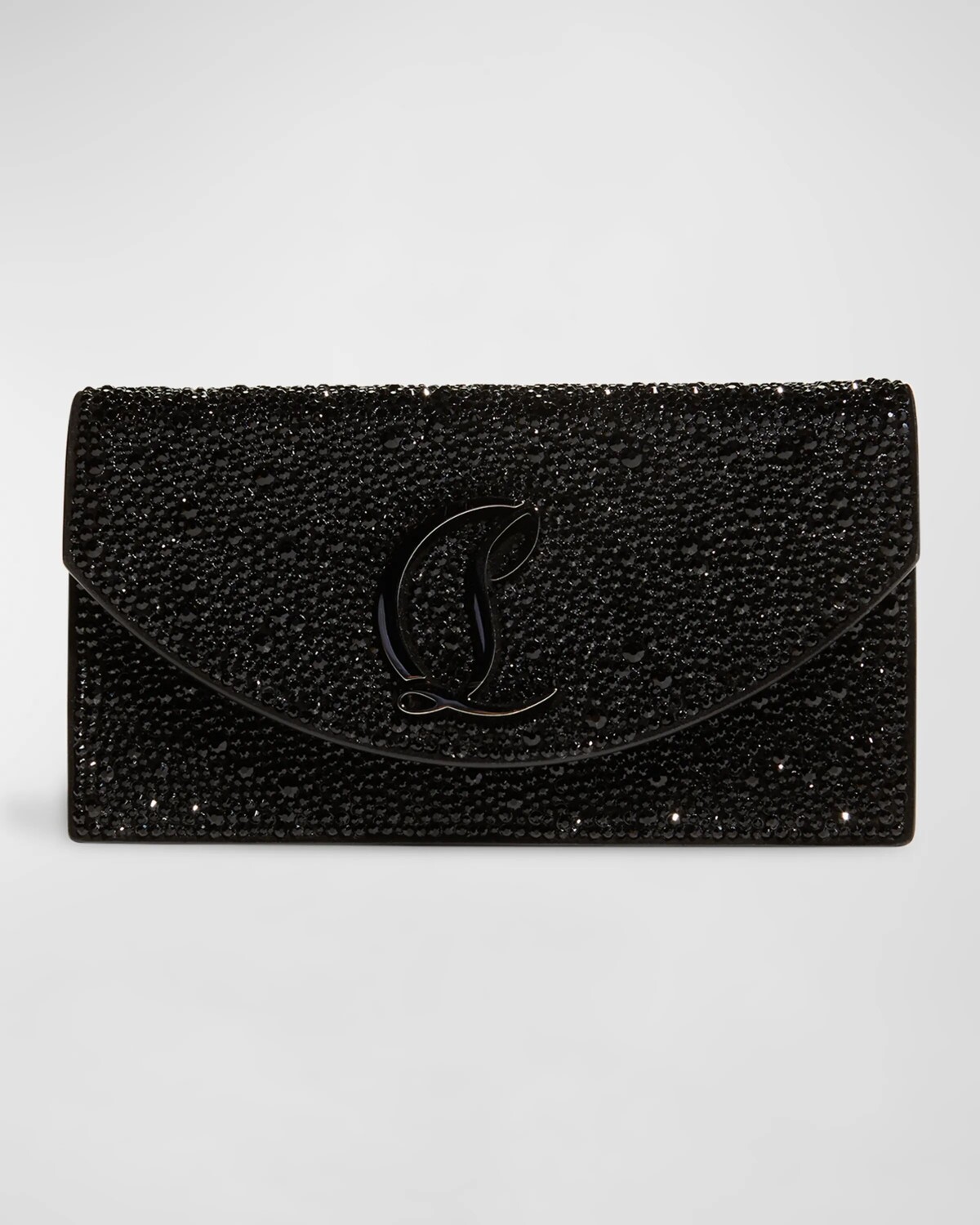 

Маленький кошелек Loubi54 на цепочке со стразами Christian Louboutin, цвет Black/Gunmetal