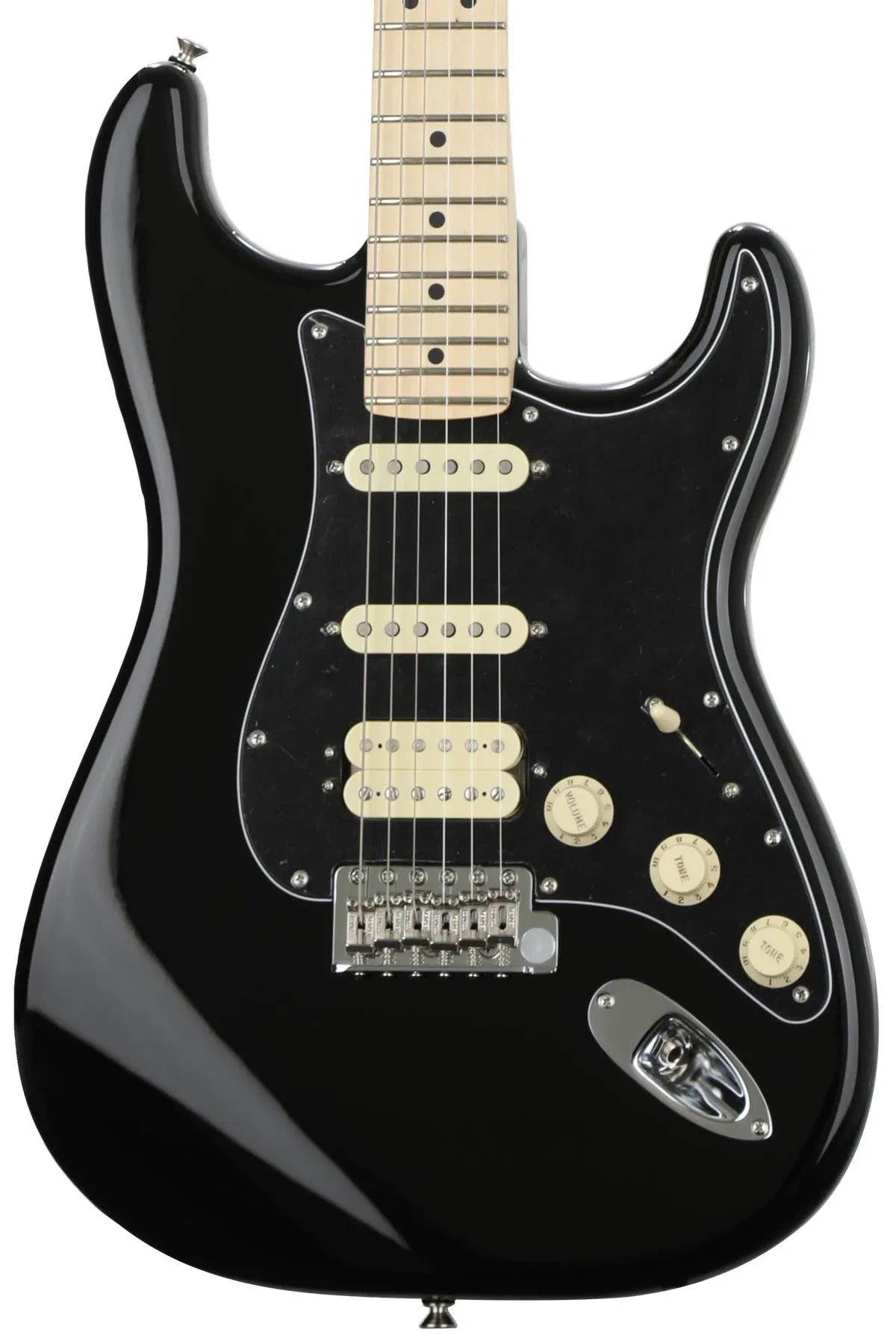 

Fender American Performer Stratocaster HSS — черный с кленовой накладкой на гриф