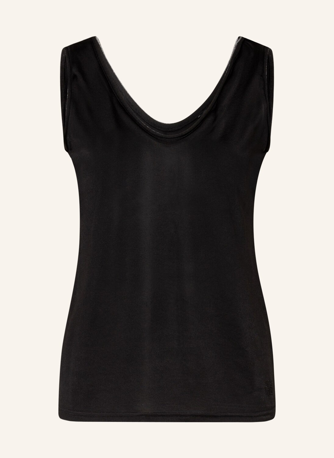 

Блуза топ TED BAKER SAVON mit Glitzergarn, черный