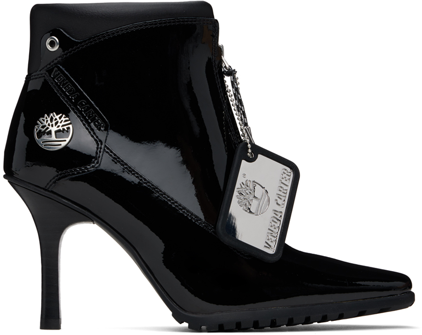 Черные ботинки Veneda Carter Edition на молнии спереди Timberland ботинки женские лакированные черные