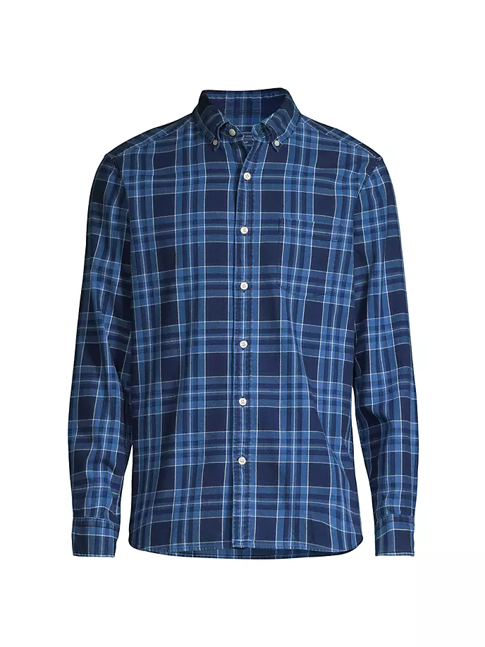 

Рубашка из твила в клетку на пуговицах Vineyard Vines, цвет plaid indigo