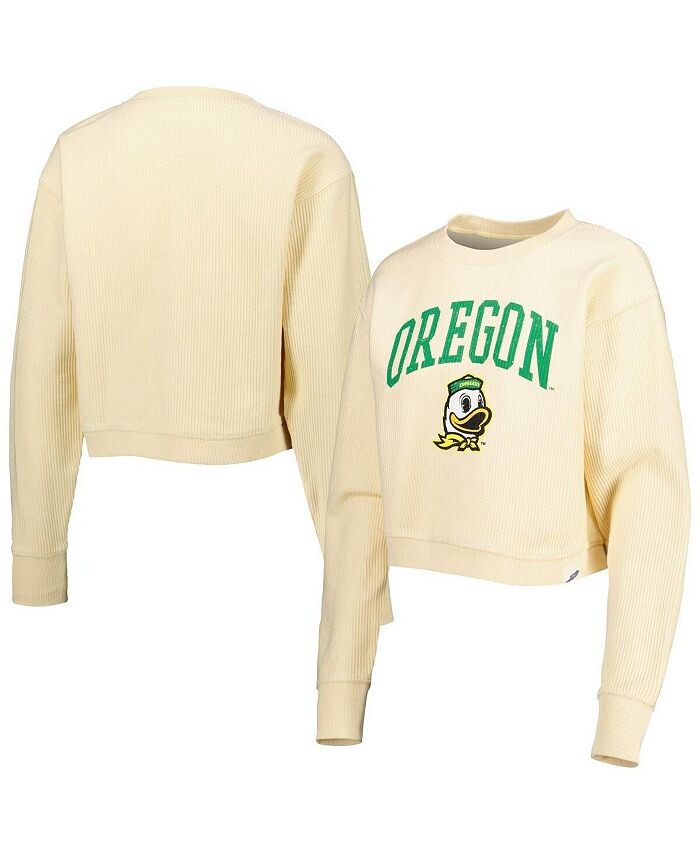 

Женская кремовая толстовка Oregon Ducks Classic Campus Corded Timber League Collegiate Wear, тан/бежевый