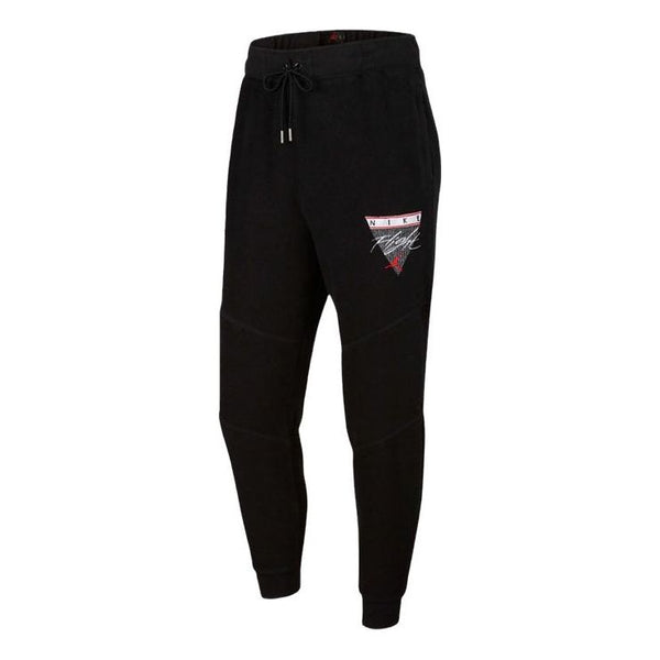 Спортивные штаны Air Jordan Triangle Flying Man Patch Logo Sports Pants Black, черный шорты men s jordan flying man logo shorts black dv5028 010 черный