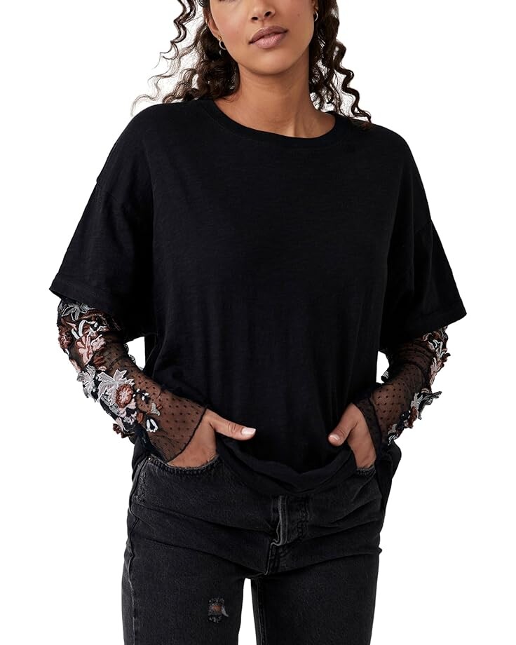 

Футболка Free People Gardener Tee, черный