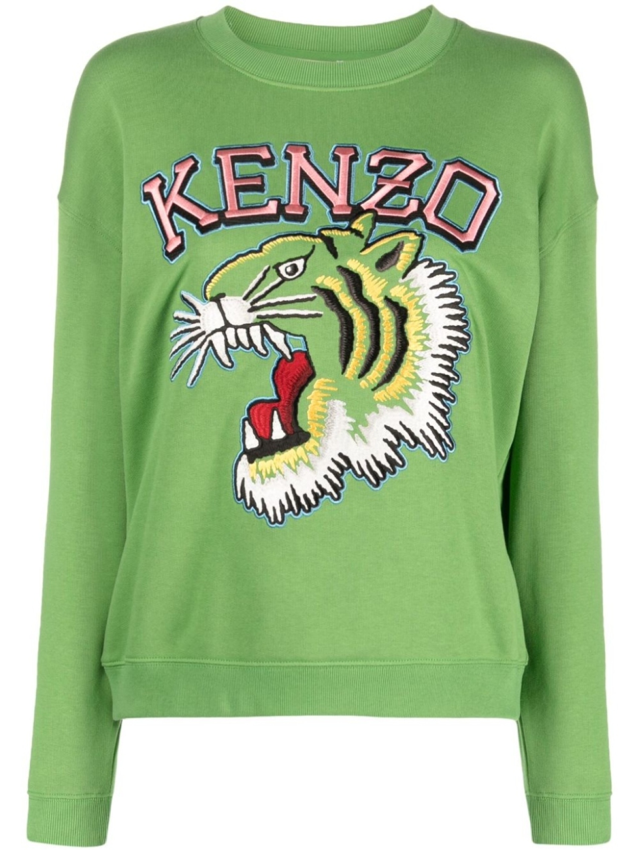 

Kenzo толстовка Varsity Jungle с вышивкой, зеленый