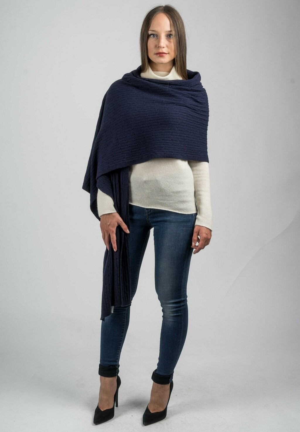 

Шарф Dalle Piane Cashmere, синий